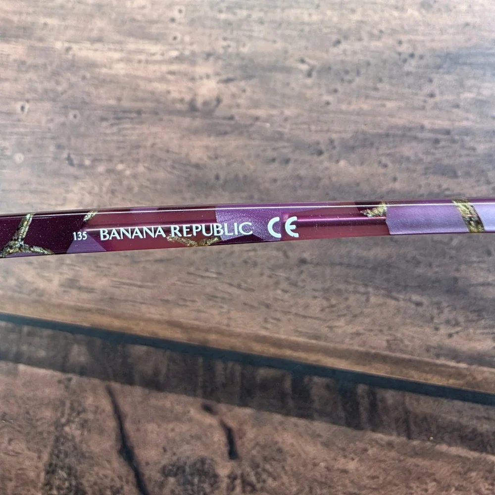 Banana Republic Aneta 0RU6‎ Plum Purple Rectangular Eyeglasses Frames 51-16-135
